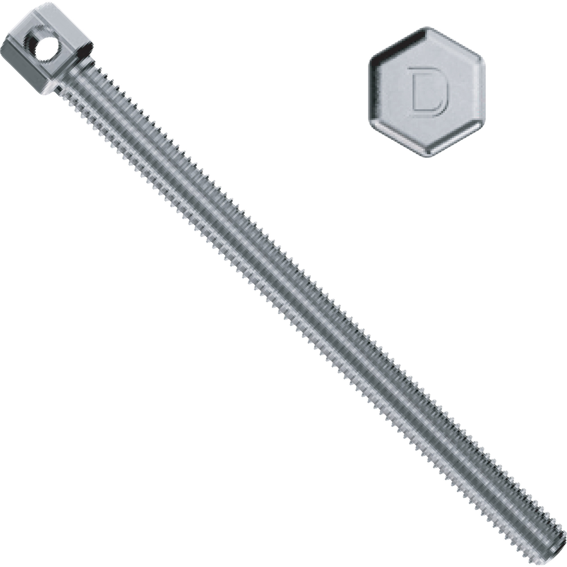 THREADED STUD 3/8X5IN FOR TOUGHWIRE