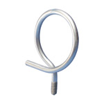 4" DIA, 1/4 SCREW, METAL THREADED, BRIDLE RING