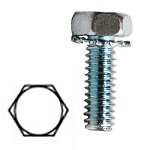 HEX EXT SEM, 10-32 X 1/2 ZP