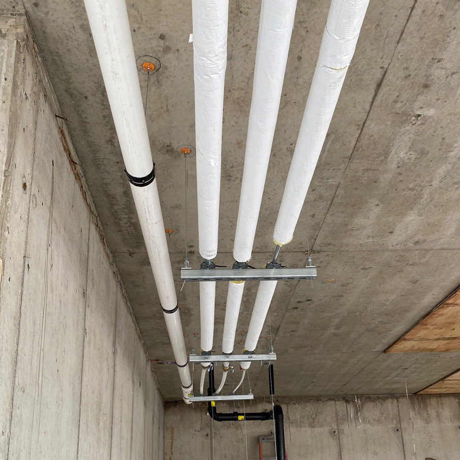 Cable Gravity Supports for mechanical pipe